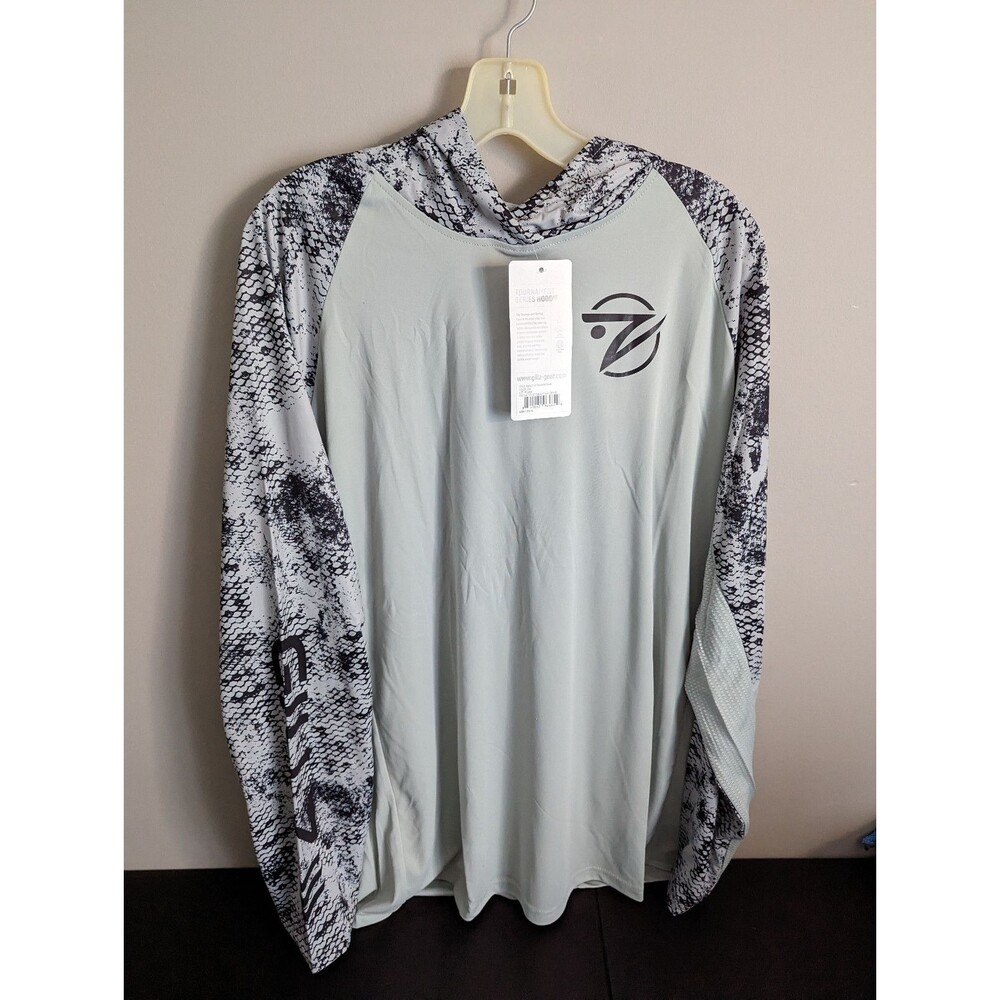 Gillz Tournament Series LS UV Fishing Pullover Hoodie XL Gray Men's NWT
